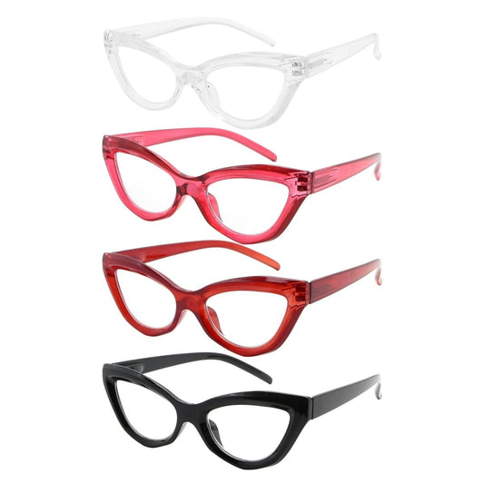4 Pack Stylsih Cat-eye Frame Reading Glasses R2033